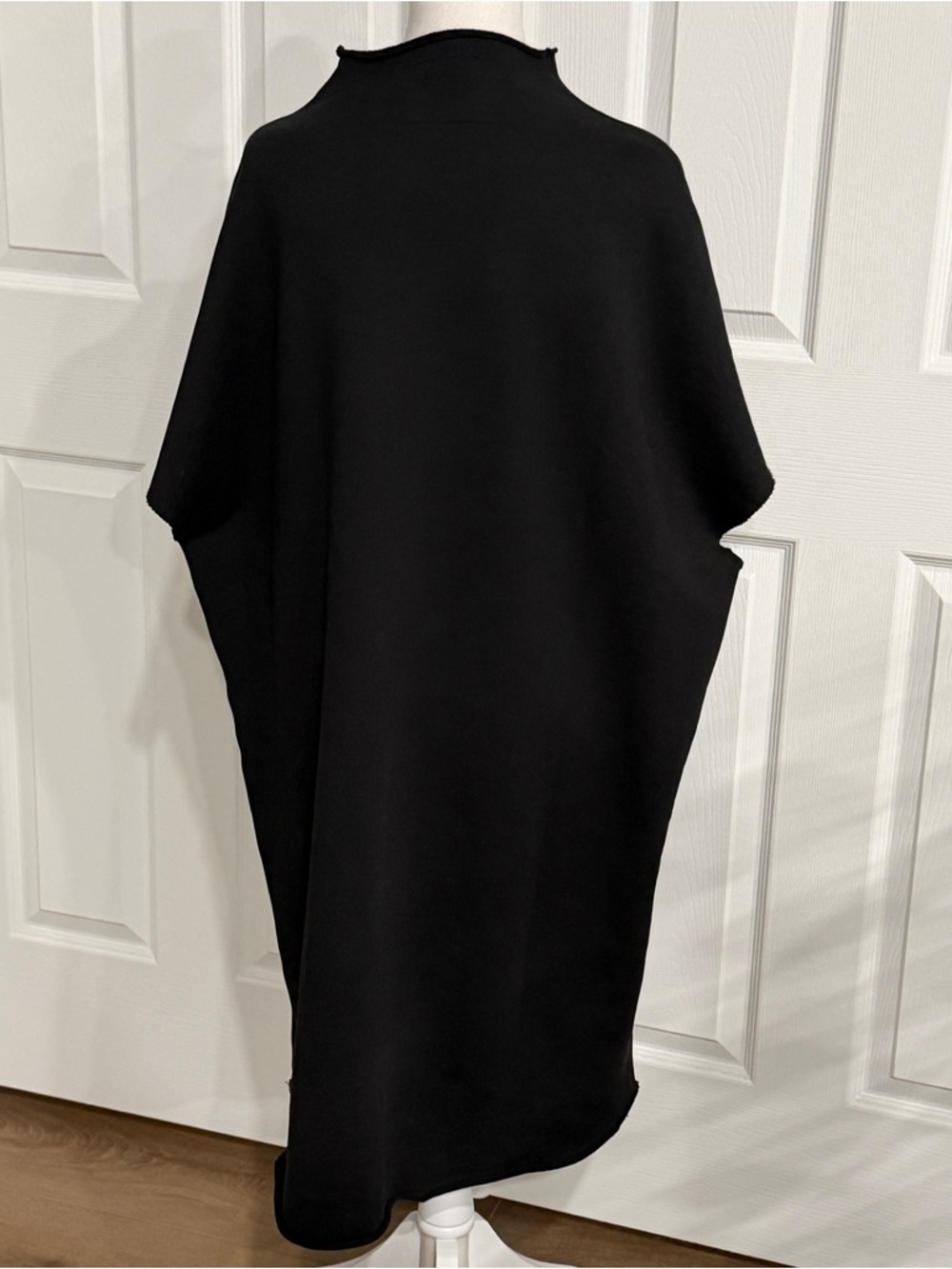 Frank & Eileen Ella Easiest Dress Black Triple Fleece Funnel Neck Minimal - Picture 5 of 12